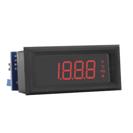Dwyer Instruments LCD Digital panel meter with power engineering units, voltage powered 12 VDC/24 VDC, green segments. DPML-502P